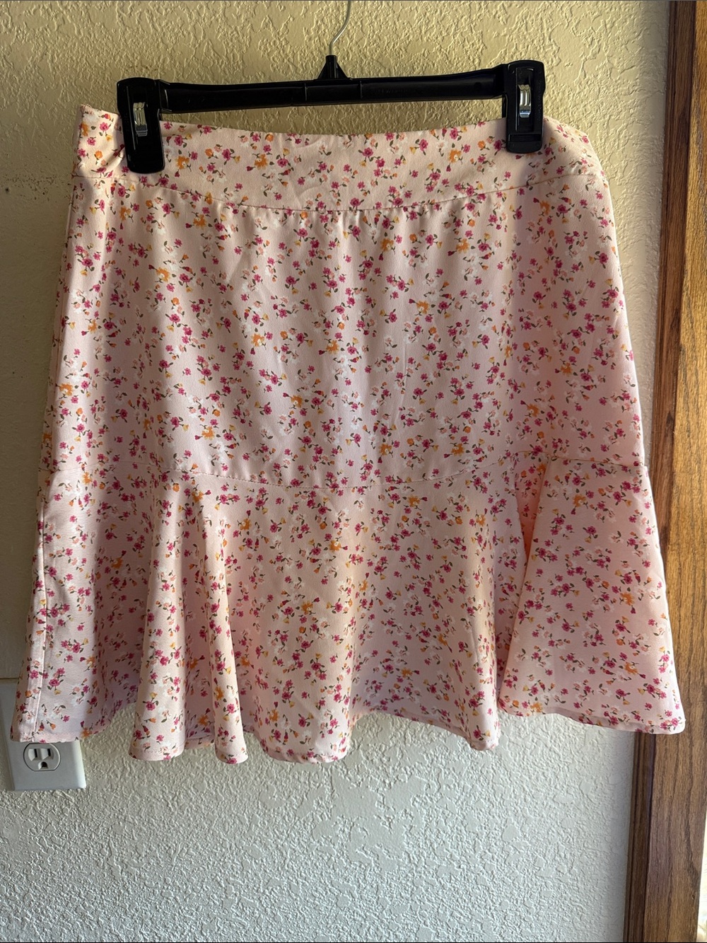 Floral Pink A-Line Skirt